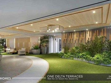 𝗢𝗡𝗘 𝗗𝗘𝗟𝗧𝗔 𝗧𝗘𝗥𝗥𝗔𝗖𝗘𝗦 Studio Condo in West Ave.,Quezon City near Fisher Mall, Solaire, Timog, Trinoma, MRT, Vertis North