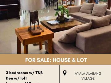 FOR SALE House & Lot located in Ayala Alabang Village, Brgy. Ayala Alabang, Muntinlupa City