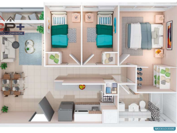 Departamento 3d1b 46 m2 en la Cisterna  en Oferta 1730 uf compra sin pagar pie aprobado al 90% al 85% y al 80%