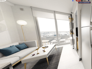 Departamento en Quinta Normal Planta 1d1b 31 m2 valor 2143 uf compra sin pie al 90% al 85% paga 5% al 80% paga un 10% préstamo 5% y 10%  en cuotas