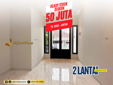 RUMAH MEWAH SIAP HUNI 2 LANTAI PLUS ROOFTOP LUAS CIJANTUNG KALISARI 1 MILYAR-AN FULL BATA MERAH
