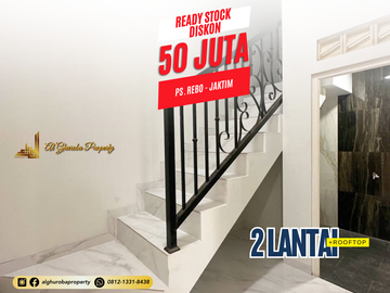 RUMAH MEWAH SIAP HUNI 2 LANTAI PLUS ROOFTOP LUAS CIJANTUNG KALISARI 1 MILYAR-AN FULL BATA MERAH