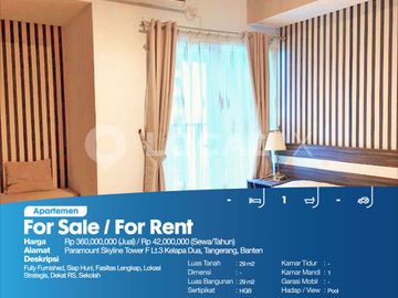 Apartemen Paramount Skyline Tower F Lt.3 Kelapa Dua, Tangerang, Banten