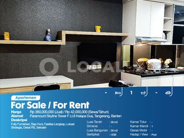Apartemen Paramount Skyline Tower F Lt.8 Kelapa Dua, Tangerang, Banten