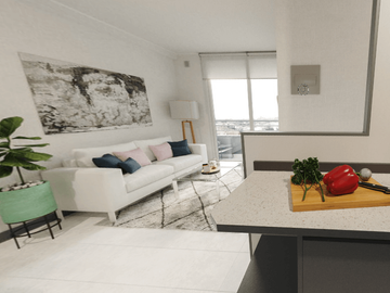 Departamento Quinta Normal Planta  2D1B 44 m2 valor 2258 uf compra sin pagar pie aplica   bono pie del 5% y 10%