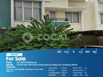 Rumah Pondok Hijau Golf Cluster Gading Serpong, Kelapa Dua, Tangerang, Banten