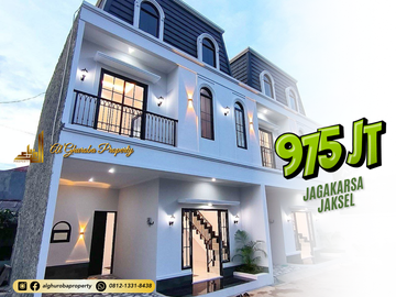 RUMAH 2 LANTAI 3KT DI JAGAKARSA SISA 2 UNIT 900 JUTA-AN DEKAT ST. LENTENG AGUNG JAKARTA SELATAN