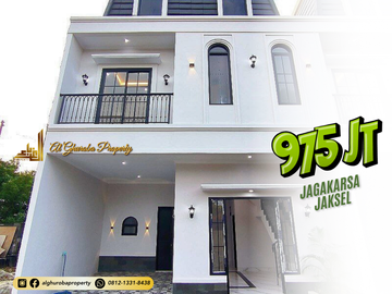 RUMAH 2 LANTAI 3KT DI JAGAKARSA SISA 2 UNIT 900 JUTA-AN DEKAT ST. LENTENG AGUNG JAKARTA SELATAN