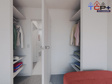 Departamento nuevo  Renca 2d2b 44 m2 valor  2255 uf compra con beneficio bono pie del 5% y 10% bono pie no se paga