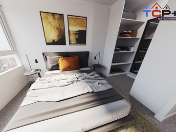 Departamento nuevo  Renca 2d2b 44 m2 valor  2255 uf compra con beneficio bono pie del 5% y 10% bono pie no se paga