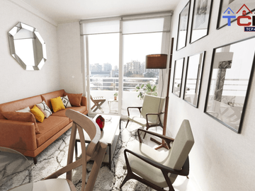 Departamento nuevo  Renca 2d2b Mariposa 45 m2 valor  2360 uf compra con beneficio bono pie del 5% y 10% bono pie no se paga