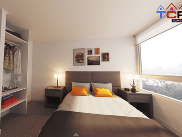 Departamento nuevo  Renca 2d2b Mariposa 45 m2 valor  2360 uf compra con beneficio bono pie del 5% y 10% bono pie no se paga