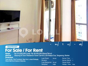 Apartemen Serpong M Town Residence Tower Carmel Lt.28 Kelapa Dua, Tangerang, Banten