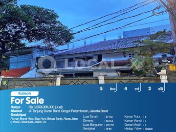 Rumah Jl. Tanjung Duren Barat Grogol Petamburan, Jakarta Barat