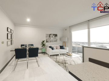 Departamento nuevo en Renca 2d1b 44 m2 valor 2198 uf compra con bono pie del 5% y 10% préstamo del 5% y 10%