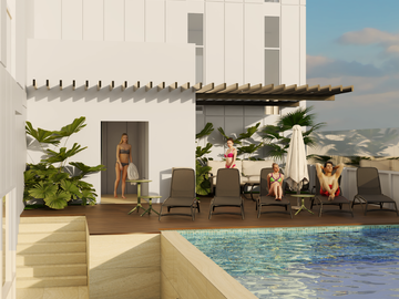Departamento en corazón de Cancún con vista a la laguna y mar caribe (CESN KUN)