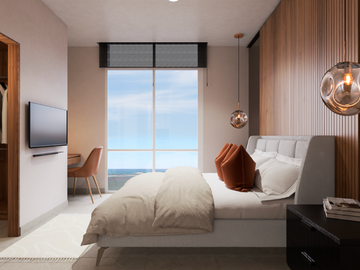 Departamento en corazón de Cancún con vista a la laguna y mar caribe (CESN KUN)