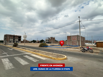 TERRENO FRENTE A AVENIDA - DUNAS DE LA FLORIDA II ETAPA (ICA)
