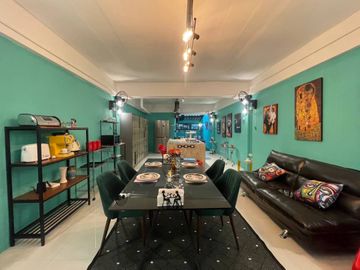 This fully furnished two bedroom, three bathroom town house has a usable area total 240 sq.m.(2,583Sq. ft.) Located in a vibrant area of chiang mai  w