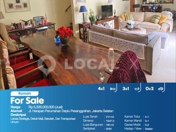 Rumah Jl. Harapan Perumahan Deplu Pesanggrahan, Jakarta Selatan