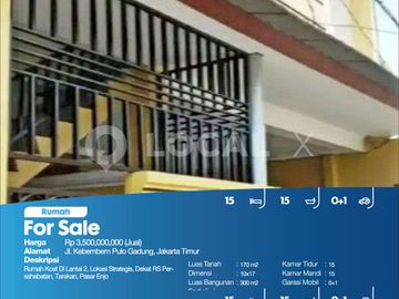 Rumah Jl. Kebembem Pulo Gadung, Jakarta Timur