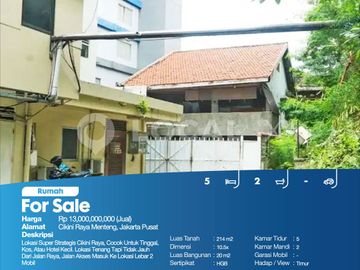 Rumah Cikini Raya Menteng, Jakarta Pusat