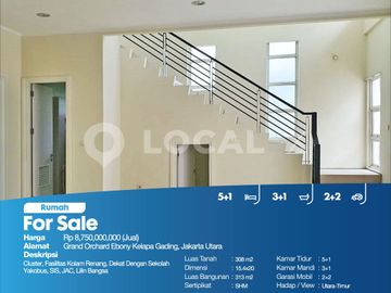 Rumah Grand Orchard Ebony Kelapa Gading, Jakarta Utara