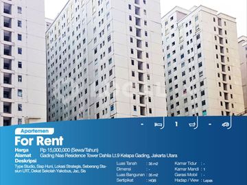 Apartemen Gading Nias Residence Tower Dahlia Lt.9 Kelapa Gading, Jakarta Utara