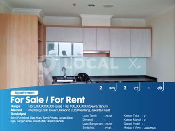 Apartemen Menteng Park Tower Diamond Lt.20Menteng, Jakarta Pusat