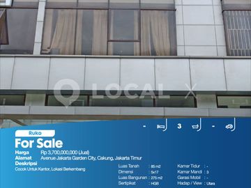 Ruko Avenue Jakarta Garden City, Cakung, Jakarta Timur