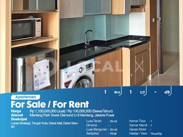Apartemen Menteng Park Tower Diamond Lt 8 Menteng, Jakarta Pusat