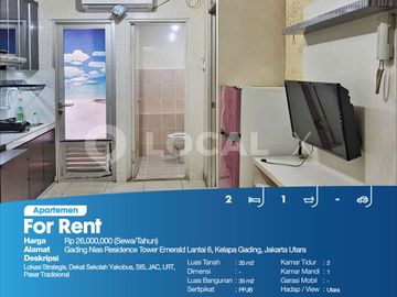 Apartemen Gading Nias Residence Tower Emerald Lantai 6, Kelapa Gading, Jakarta Utara