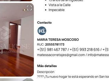 Se vende duplex en Av. Bielovucic Cavalier, N° 300 departamento 501, Chacarilla del Estanque, San Borja