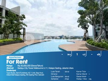 Apartemen Sedayu City Tower Melbourne Lt.11, Kelapa Gading, Jakarta Utara
