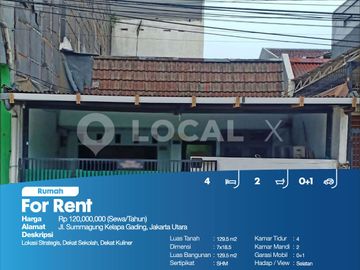 Rumah Jl. Summagung Kelapa Gading, Jakarta Utara