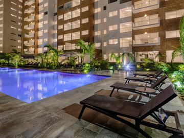 Departamento de 1 recámar en Torre Oceanea, Via Montejo