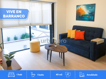 Dpto Amoblado en Barranco / 1 hab / Precio Negociable