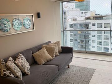 Alquilo flat amoblado y equipado de 98m2 y 2 dormitorios en Magdalena