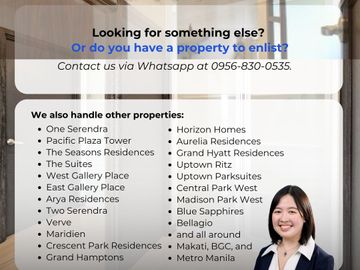 FOR SALE: BGC One Serendra 3BR Special Garden Condo Unit in Taguig - East, Suites, One Serendra, Seasons Residences
