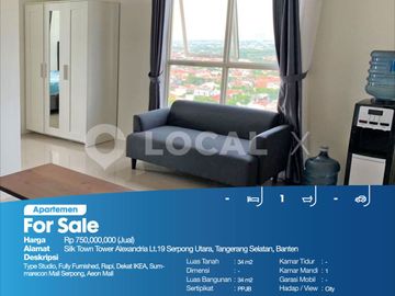 Apartemen Silk Town Tower Alexandria Lt.19 Serpong Utara, Tangerang Selatan, Banten