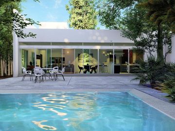 Casa con alberca privada y terraza, en venta, Huayacán, Cancún
