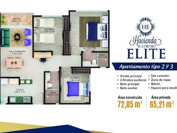 En Venta Apartamento de 3 Habitaciones Piso 15 con Espectacular Vista