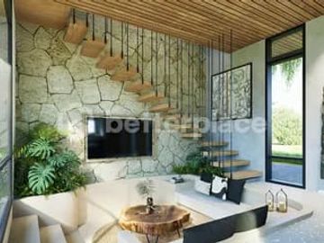 Seaside Serenity & Modern Comfort : Stylish Enclosed Living Villa with Tranquil Rice Field Views
