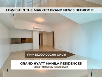 Brand new! 3BR GRAND HYATT! RUSH! LOWEST IN THE MARKET🔥