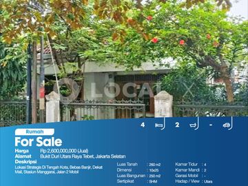 Rumah Bukit Duri Utara Raya Tebet, Jakarta Selatan