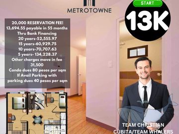 13K monthly 2BEDROOM CORNER UNIT PROMO!
