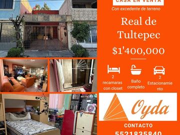 VENTA CASA 2 RECAMARAS SOBRE AVENIDA EN REAL DE TULTEPEC