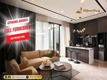 RUMAH MEWAH 3 LANTAI SIAP HUNI ADA KOLAM RENANG FULL FURNISHED DEKAT RAWAMANGUN JAKARTA