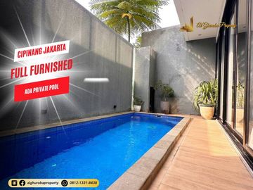 RUMAH MEWAH 3 LANTAI SIAP HUNI ADA KOLAM RENANG FULL FURNISHED DEKAT RAWAMANGUN JAKARTA