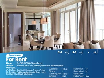 Apartemen Botanica Tower 1 Lt.40 Kebayoran Lama, Jakarta Selatan